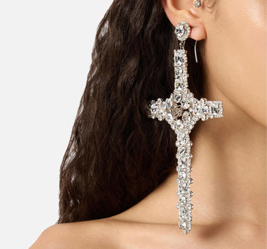 Orecchino in metallo e castoni 4W442A N0993 BLUMARINE 