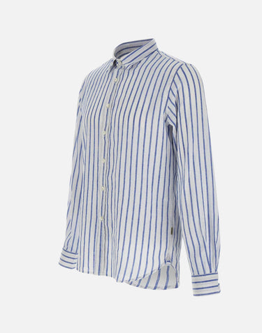 Camicia in lino e cotone CFWOSI0170 MRUT397731182 WOOLRICH 