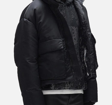 "Twill Puffer Jacket" M6092 TCBJ425BLACK PURPLE BRAND 