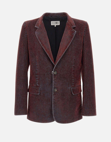 Blazer effetto denim SH2BN0019 M30039227 MM6 MAISON MARGIELA 