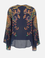 Blusa in seta con stampa paisley floreale WRJA0162 AKG23X0883 ETRO 