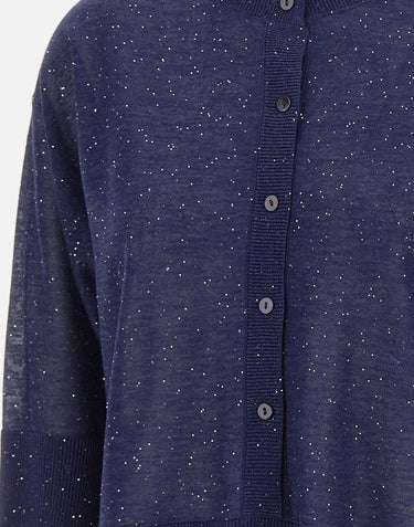Maglia con bottoni e micro paillettes 390261 809 KANGRA 