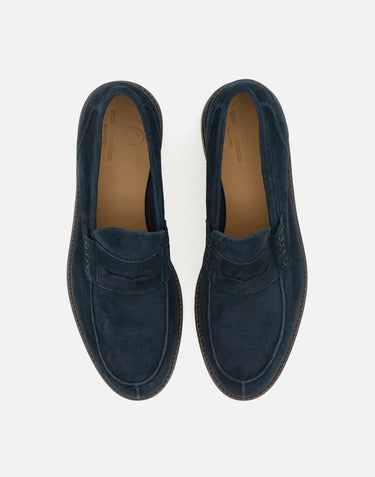 Mocassini "Amalfi" in pelle ingrassata 22489 BLEU DUCA DEGLI ABRUZZI 