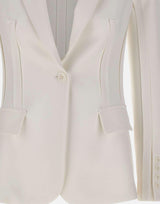 Giacca in doppio crêpe stretch con motivi a taglio vivo GI21661E2 360 ELISABETTA FRANCHI 