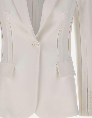 Giacca in doppio crêpe stretch con motivi a taglio vivo GI21661E2 360 ELISABETTA FRANCHI 