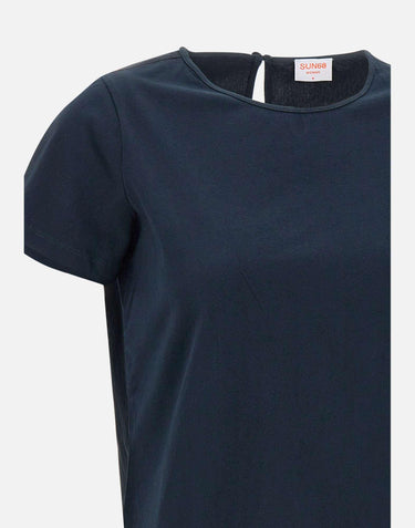 "T-shirt mixed fabric" T35217 07 SUN68 