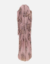 Abito lungo in georgette plissé stampato 4A432A M1445 BLUMARINE 