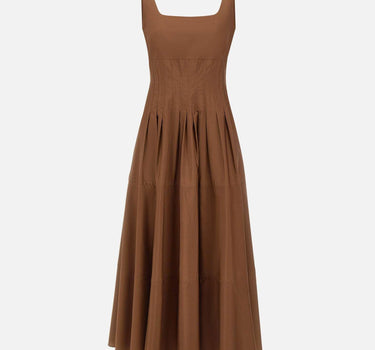 Abito in popeline con gonna ampia 2616221022600 070 MAX MARA STUDIO 