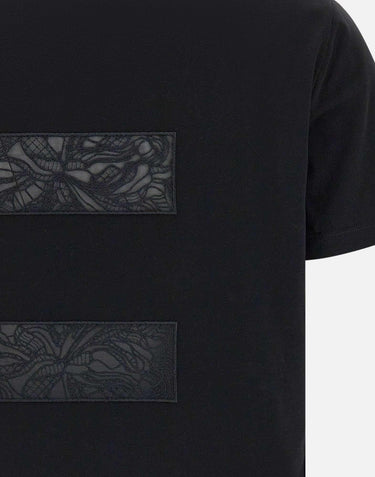 T-shirt in jersey con macro logo in voile MA03151E2 110 ELISABETTA FRANCHI 
