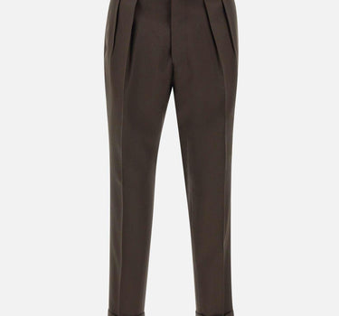 Pantaloni "Pierre" in lana W24MTLG468 COFFEE OFFICINE GENERALE 