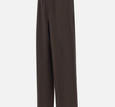 Pantaloni con coulisse in lana vergine 50563827 210 BOSS 