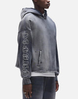 Felpa "HWT Gothic Outline Hoodie" M4104 HFBG425BLACK PURPLE BRAND 