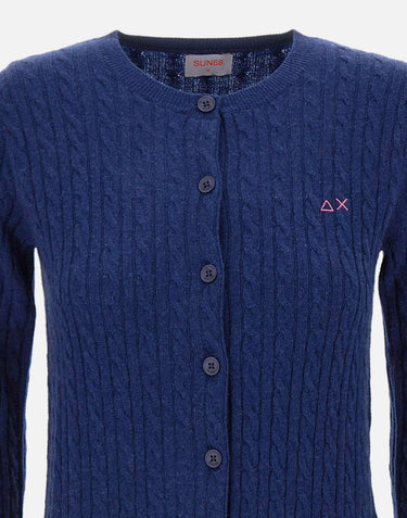 "Roundneck cardigan Cable" K45248 83 SUN68 