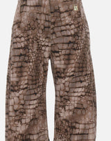 Jeans in drill con stampa alligatore PJ31D61E2 644 ELISABETTA FRANCHI 