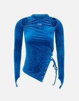 Top in velluto ATB1181W BLUE ANDERSSON BELL 