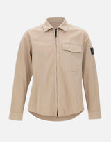 Overshirt in raso di cotone biologico stretch 1200015S0012 V009A STONE ISLAND 
