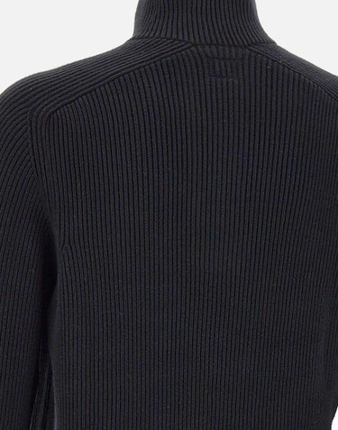 "Polo collar full rib sweater" 19CMKN016A 006608A999 C.P. COMPANY 