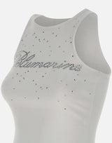 Top con punti luce in cotone stretch 4T070A N0103 BLUMARINE 