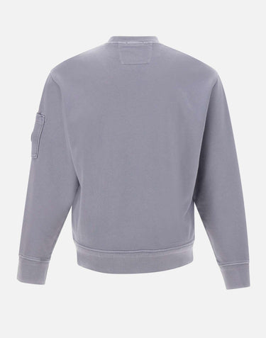 "Cotton Diagonal Fleece Crewneck Sweatshirt" 18CMSS098A 110044R774 C.P. COMPANY 