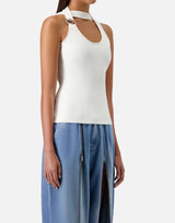 Top a maglia "C-Logo" COPML214Y3025 WHT COPERNI 