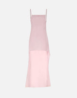 Abito lungo in crêpe con schiena scoperta 126CRO805PL0159 LTPINK COURREGES 