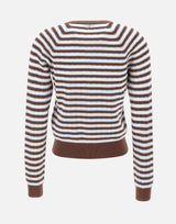 Cardigan in misto cotone a righe CA6067MS52G C3975 LIU-JO 