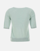 Maglia in misto seta a maniche corte 199021 239 KANGRA 
