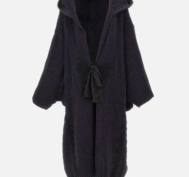 Cappotto in maglia W07040280 33BLACK MAURIZIO MYKONOS 