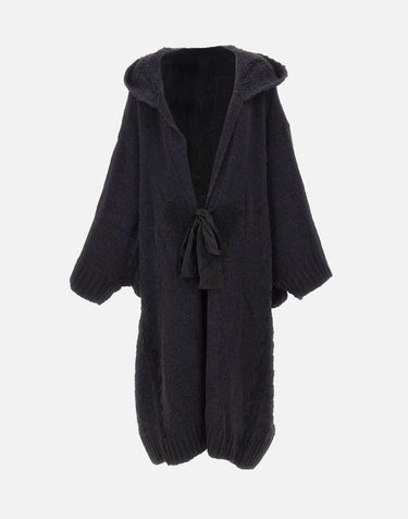 Cappotto in maglia W07040280 33BLACK MAURIZIO MYKONOS 