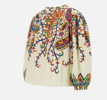 Blusa in cotone con stampa paisley floreale WRJA0088 99SP5I1X0800 ETRO 