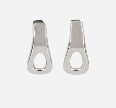 "Organic pair earrings on the design of our iconica 1969 bag chain" 25ABB0436MET767 P040 RABANNE 