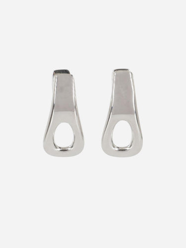 "Organic pair earrings on the design of our iconica 1969 bag chain" 25ABB0436MET767 P040 RABANNE 
