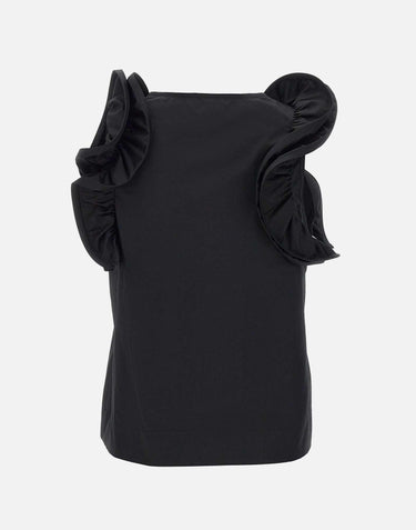 Blusa in popeline di cotone QP1MR021 0001 KAOS 