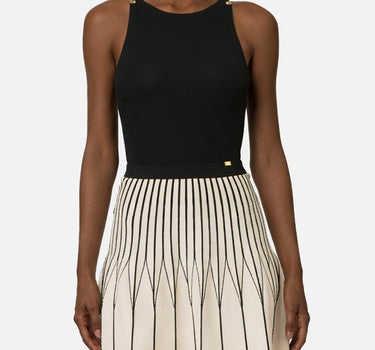 Body in jersey crêpe con dettagli logo BO03462E2 110 ELISABETTA FRANCHI 