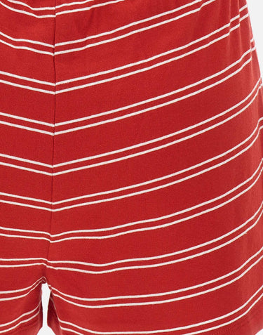 Shorts a righe con logo SH071710326RE33 RUBY SPORTY & RICH 