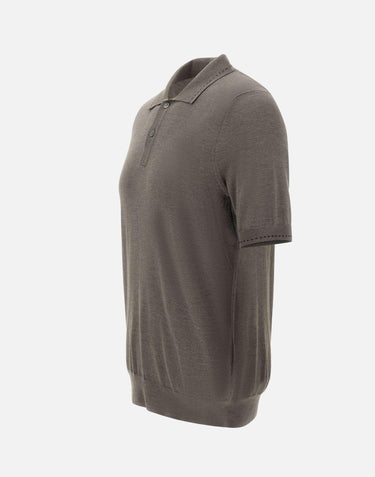 Polo in misto seta 43142 16224170 GRAN SASSO 