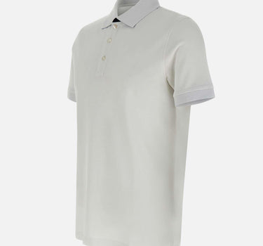 Polo in cotone piquet stretch NPMB250135STDW B001 FAY 