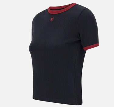 T-shirt "Signature Contrast" in cotone 125JTS017JS0203 B087 COURREGES 
