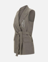 Gilet chevron con cintura CF5259T054A M9770 LIU-JO 