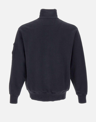 "Brushed and Emerized Diagonal Fleece Half Zip Sweatshirt" 19CMSS142A 006372G888 C.P. COMPANY 