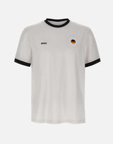 T-shirt in cotone elasticizzato con bandiera 50562134 102 BOSS 