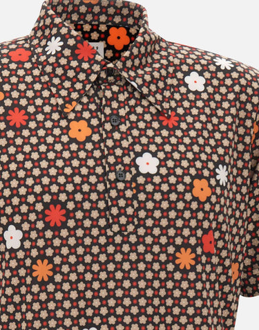 Polo con stampa a fiori SH2GL0011 M20206001S MM6 MAISON MARGIELA 