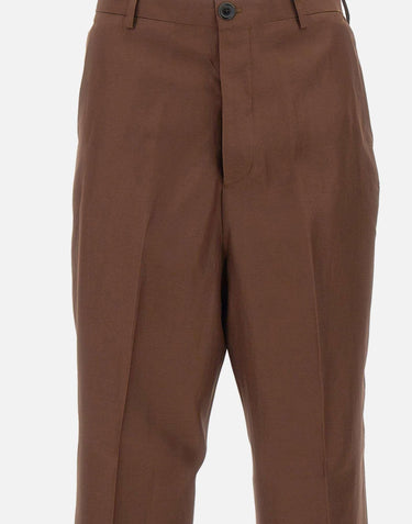 Pantaloni in misto viscosa e lino S6LAMAPA082 920 LANEUS 