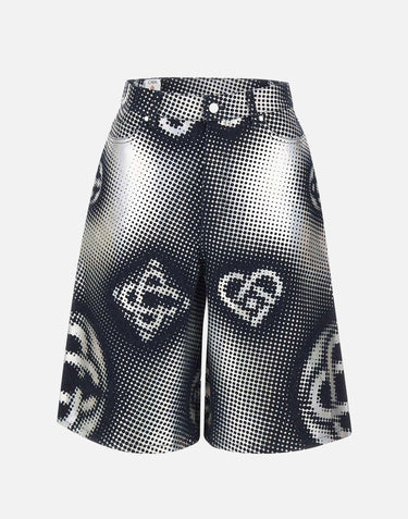 Shorts "Pearlescent monogram denim" MSS26TR425 01 CASABLANCA 