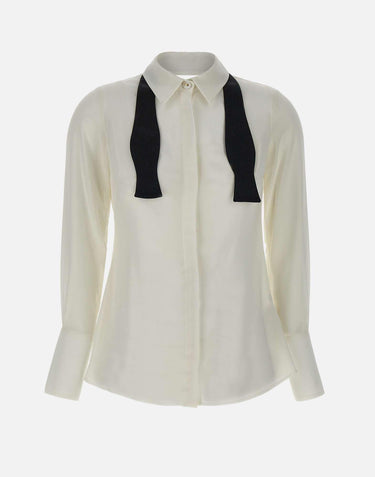 Camicia " Daily" in georgette con cravattino CA10952E2 360 ELISABETTA FRANCHI 