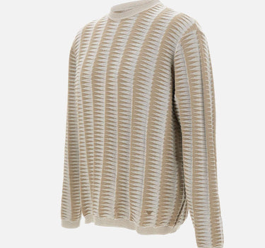 Maglione con motivo jacquard bicolore EM005525 AF25254F6050 EMPORIO ARMANI 