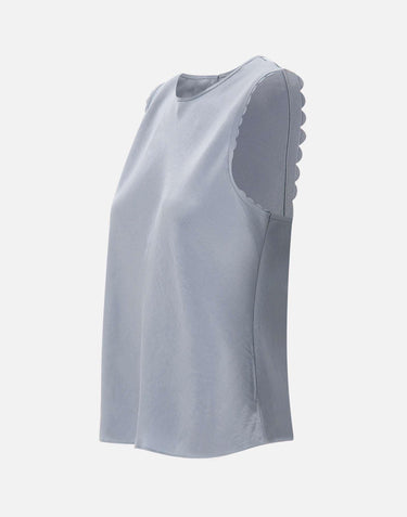 Top satinato con dettaglio smerlato V172013205 431LTL VINCE. 
