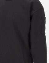 "Brushed and Emerized Diagonal Fleece Boxy Crewneck" 19CMSS058A 006372G999 C.P. COMPANY 