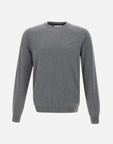 Maglia  "Solid" in cotone e lana K44101 47 SUN68 