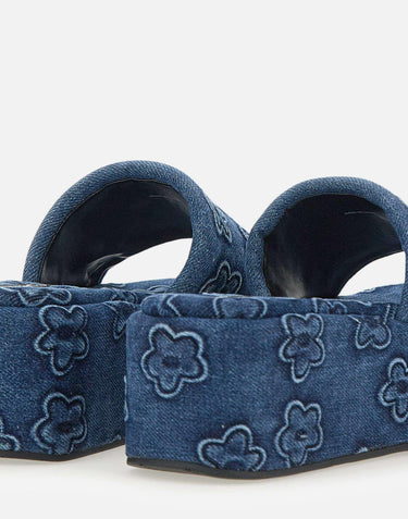 "The Puffy  Daisy Denim Platform Sandal" 2P5FFS001F15 492 MARC JACOBS 